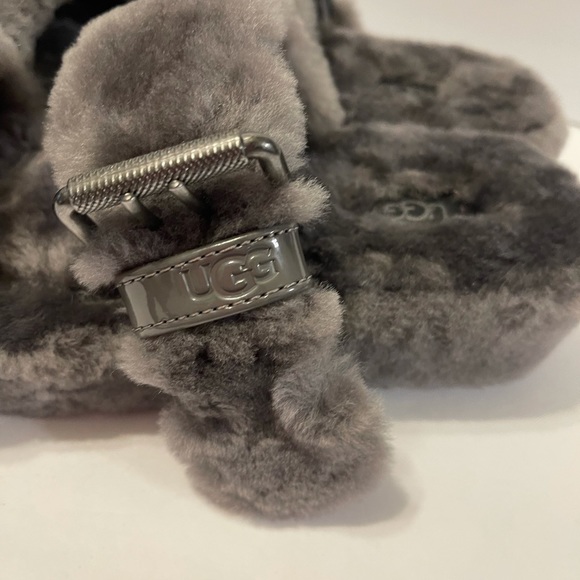 UGG Fuzz Yeah Slides charcoal Size 10 - Picture 6 of 12